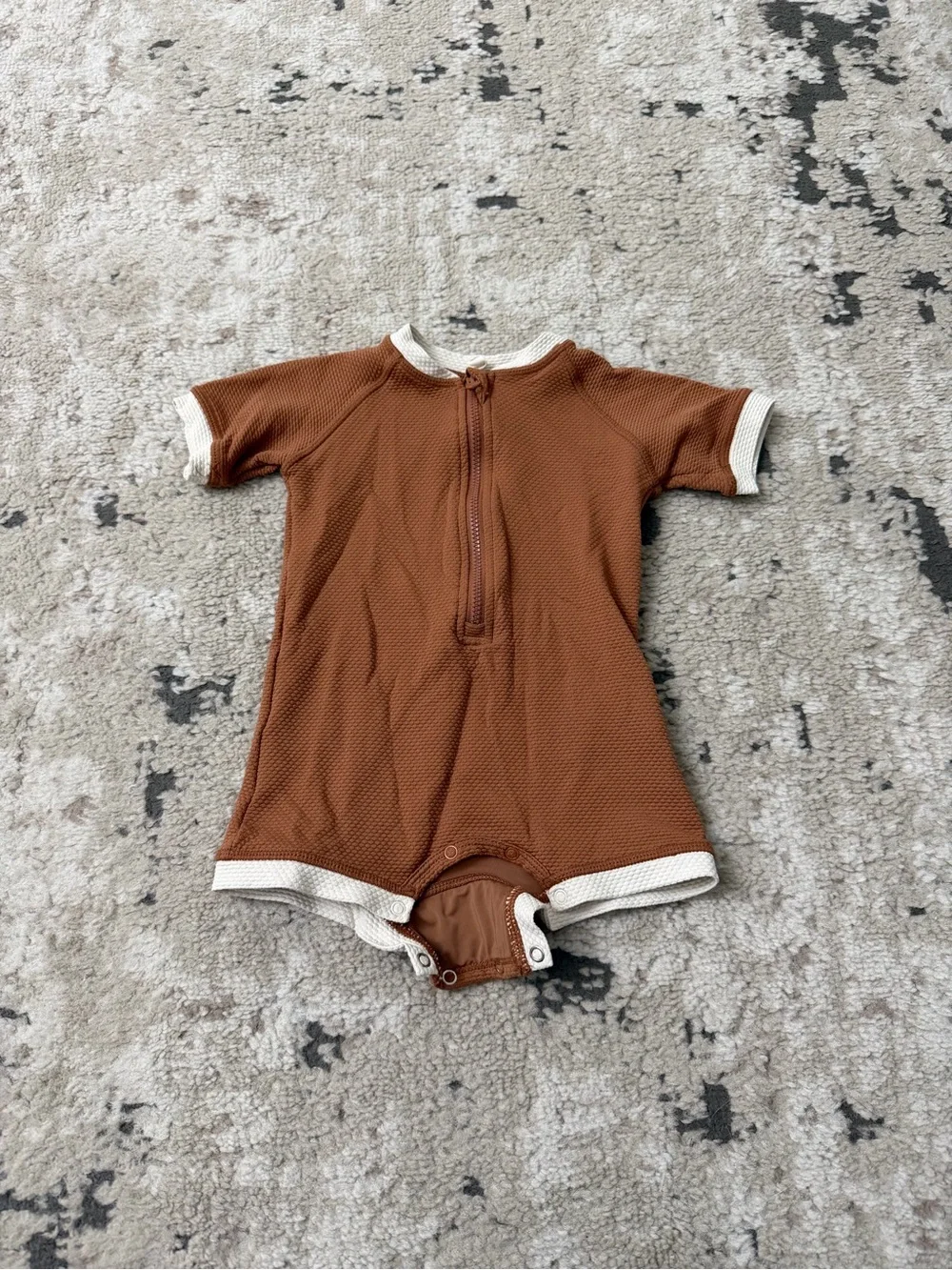 Quincy Mae Baby Zip Rashguard One Piece Size 12-18 Months